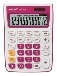 CALCULADORA SOBREMESA REBELL 12 DIG. SDC-912 ROSA /RE-SDC912PK