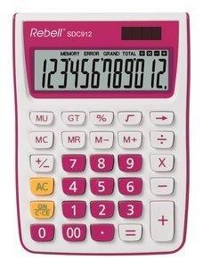 CALCULADORA SOBREMESA REBELL 12 DIGITOS SDC-912 ROSA
