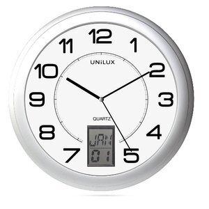 RELOJ DE PARED UNILUX INSTINCT ANALOGICO 30,5 CM   GRIS METALIZADO