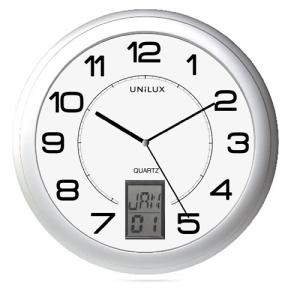 RELOJ PARED UNILUX INSTINCT ANALOGICO 30,5 CM GRIS /100340853