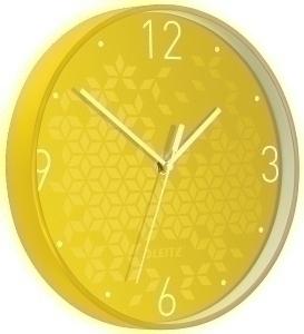 RELOJ PARED LEITZ WOW ANALOGICO 29 CM AMARILLO /90150016