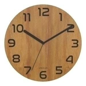 RELOJ PARED UNILUX PALMA BAMBOO ANALOGICO 30 CM /400140806