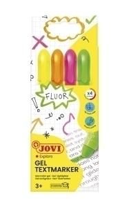 MARCADOR FLUOR GEL JOVI C/4 COLORES AM-NJ-RS-VD /1810