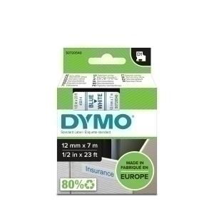 CINTA de ROTULAR DYMO LM D1 7m 12mm AZUL sobre BLANCO (45014)