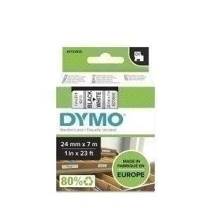 CINTA de ROTULAR DYMO LM D1 7m 24mm NEGRO sobre BLANCO (53713)