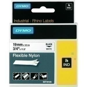 CINTA ROTULAR DYMO RHINO NYLON FLEX.19 BLAN. /18489