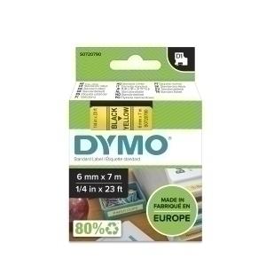 CINTA de ROTULAR DYMO LM D1 7m  6mm NEGRO sobre AMARILLO (43618)