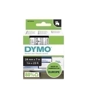 CINTA de ROTULAR DYMO LM D1 7m 24mm NEGRO sobre TRANSPARENTE (53710)