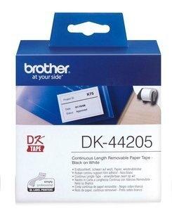 ETIQUETAS BROTHER CONTINUA PAPEL BLANCO REMOVIBLE 62 mm ROLLO 30,48 m (DK44205)