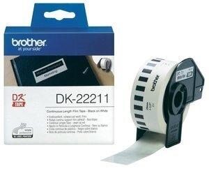 ETIQUETAS BROTHER CONTINUA PLASTICO BLANCO 29 mm ROLLO 15,24 m (DK22211)