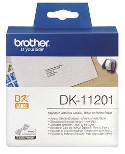 ETIQUETAS BROTHER PRECORTADA PAPEL BLANCO 29x90 mm ROLLO 400 uds.DIRECCION STD.(DK11201)