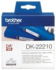 ETIQUETAS BROTHER CONTINUA PAPEL BLANCO  29 mm ROLLO 30,48 m (DK22210)