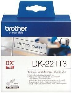 CINTA BROTHER PELICULA TRANSPARENTE RODILLO 6,2 cm x15,2 m(para QL-1050, 1060, 500, 550, 560, 570, 580, 650, 700, 710, 720)