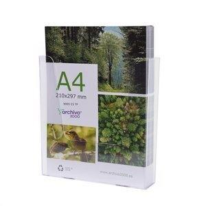 PORTAFOLLETOS MURAL A.2000 A4 VERTICAL 1 COMPARTIMENTO RESPALDO ALTO CRISTAL