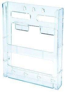 PORTAFOLLETOS SOBREMESA DEFLECT-O LIT-LOC A4 VERTICAL MODULABLE CRISTAL