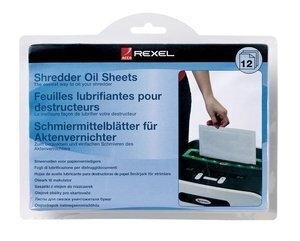 ACEITE para DESTRUCTORAS REXEL en HOJAS PACK de 12