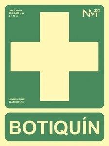 SEÑAL HOMOLOGADA FOTOLUMINISCENTE BOTIQUIN VERDE