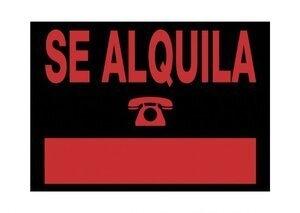 CARTEL ANUNCIO PVC 35x25 SE ALQUILA