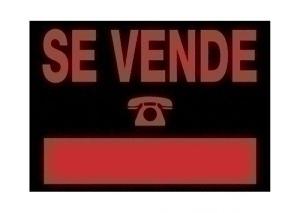 CARTEL ANUNCIO PVC 35X25 SE VENDE /6167 NE