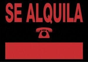 CARTEL ANUNCIO PVC 70x50 SE ALQUILA
