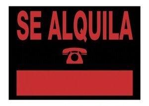 CARTEL ANUNCIO PVC 50x35 SE ALQUILA
