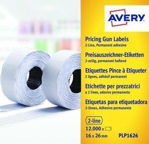ETIQUETAS de PRECIOS AVERY ADH.PERMANENTE 26x16 mm BLANCO ROLLO 1.200 uds.