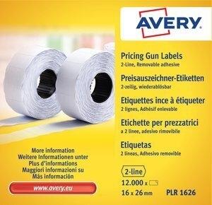 ETIQUETAS de PRECIOS AVERY ADH.REMOVIBLE 26x16 mm BLANCO ROLLO 1.200 uds.