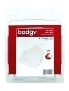 TARJETA BADGY PVC PARA IMPRESION BLANCA GRUESA 0,76 mm. PACK DE  100