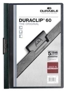 DOSIER CLIP DURACLIP PVC A4 2209 pinza METAL 60h VERDE OSCURO