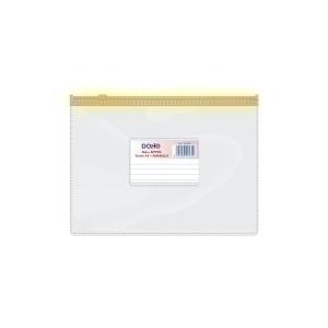 DOSIER SOBRE DOHE ZIPPER A5 APAISADO PVC TRANSPARENTE/AMARILLO