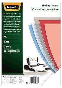 TAPA de ENCUADERNAR FELLOWES A4 0,20 mm PVC CRISTAL CAJA de 100