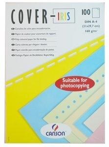 TAPA de ENCUADERNAR CANSON COVER-IRIS A4 CARTULINA 185 g BLANCO CAJA de 100