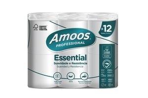 PAPEL HIGIENICO AMOOS PROFESSIONAL ESSENTIAL 2 CAPAS 200 SERVICIOS 24 METROS BLANCO