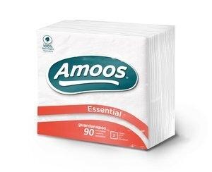 SERVILLETA PAPEL AMOOS ESSENTIAL 40x40 cm. 2 CAPA BLANCO PAQUETE de 90 BLANCO