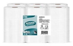 PAPEL HIGIENICO AMOOS PROFESSIONAL JUMBO 2 CAPAS 257 SERVICIOS 90 METROS BLANCO
