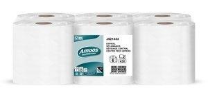 BOBINA DE PAPEL MECHA AMOOS PROFESSIONAL EFFICIENCY SECADO EXTRA 2 CAPAS 430 SERVICIOS 125 METROS BLANCO