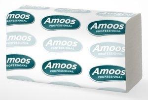 TOALLA SECAMANOS AMOOS PROFESSIONAL PLEGADA ZIG-ZAG 2 CAPAS 21x25 cm. PAQUETE de 160 BLANCO