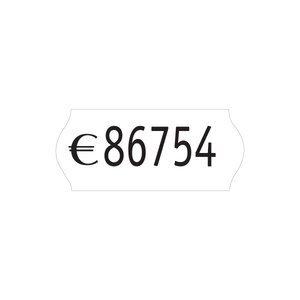 ETIQUETAS de PRECIOS PRYSE ADH.NORMAL 26x12 mm ONDA BLANCO ROLLO 1.000 uds.