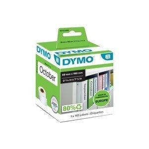 ETIQUETAS DYMO LABEL WRITER  59x190 mm ROLLO 110 uds.PAPEL BLANCO LOMO ARCHIVADOR (99019)