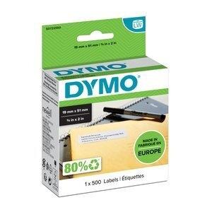 ETIQUETAS DYMO LABEL WRITER  19x51 mm ROLLO 500 uds.PAPEL BLANCO MULTIFUNCION (11355)