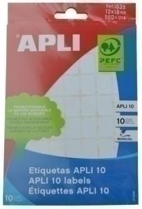 ETIQUETAS MANUAL BOLSA APLI 01635 10H 12X18 /1635