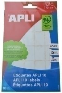 ETIQUETAS MANUAL BOLSA APLI 01640 10H 19X27 /1640