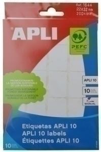 ETIQUETAS MANUAL BOLSA APLI 01644 10H 22X32 /1644