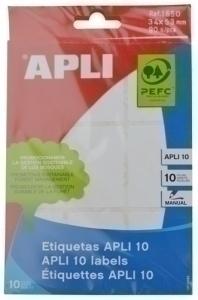 ETIQUETAS MANUAL BOLSA APLI 01650 10H 34X53 /1650