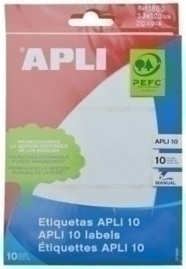 ETIQUETAS MANUAL BOLSA APLI 01660 10H 53X100 /1660