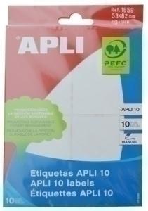 ETIQUETAS MANUAL BOLSA APLI 01659 10H 53X 82 /1659