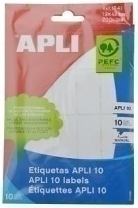 ETIQUETAS MANUAL BOLSA APLI 01641 10H 19X40 /1641