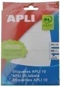 ETIQUETAS MANUAL BOLSA APLI 01654 10H 38X102 /1654