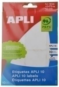 ETIQUETAS MANUAL BOLSA APLI 01655 10H 40X75 /1655