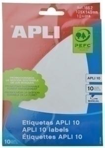 ETIQUETAS MANUAL BOLSA APLI 01662 10H 105X149 /1662